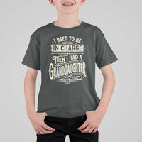 Vintage Style Western Funny Grandpas Girls T Shirt For Kid I Used To Be In Charge Then I Had A Granddaughter Retro Look