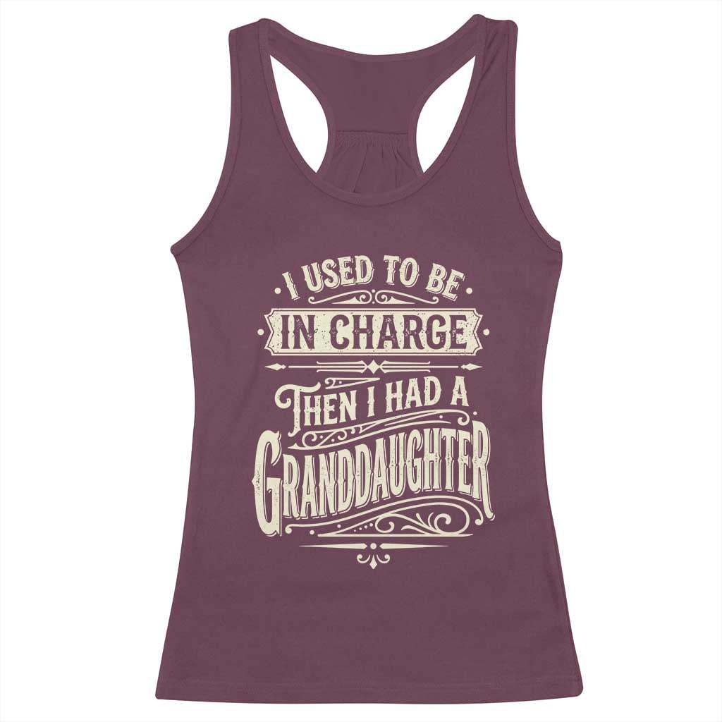 Vintage Style Western Funny Grandpas Girls Racerback Tank Top I Used To Be In Charge Then I Had A Granddaughter Retro Look