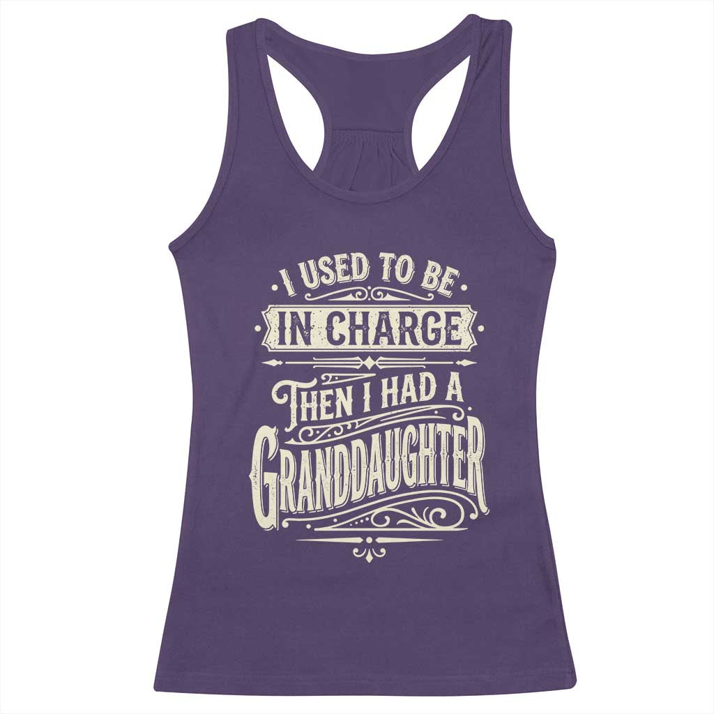 Vintage Style Western Funny Grandpas Girls Racerback Tank Top I Used To Be In Charge Then I Had A Granddaughter Retro Look