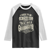 Vintage Style Western Funny Grandpas Girls Raglan Shirt I Used To Be In Charge Then I Had A Granddaughter Retro Look