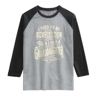 Vintage Style Western Funny Grandpas Girls Raglan Shirt I Used To Be In Charge Then I Had A Granddaughter Retro Look