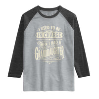 Vintage Style Western Funny Grandpas Girls Raglan Shirt I Used To Be In Charge Then I Had A Granddaughter Retro Look