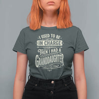 Vintage Style Western Funny Grandpas Girls T Shirt For Women I Used To Be In Charge Then I Had A Granddaughter Retro Look