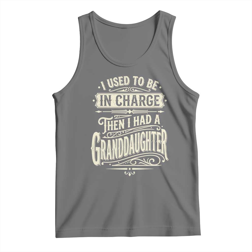 Vintage Style Western Funny Grandpas Girls Tank Top I Used To Be In Charge Then I Had A Granddaughter Retro Look