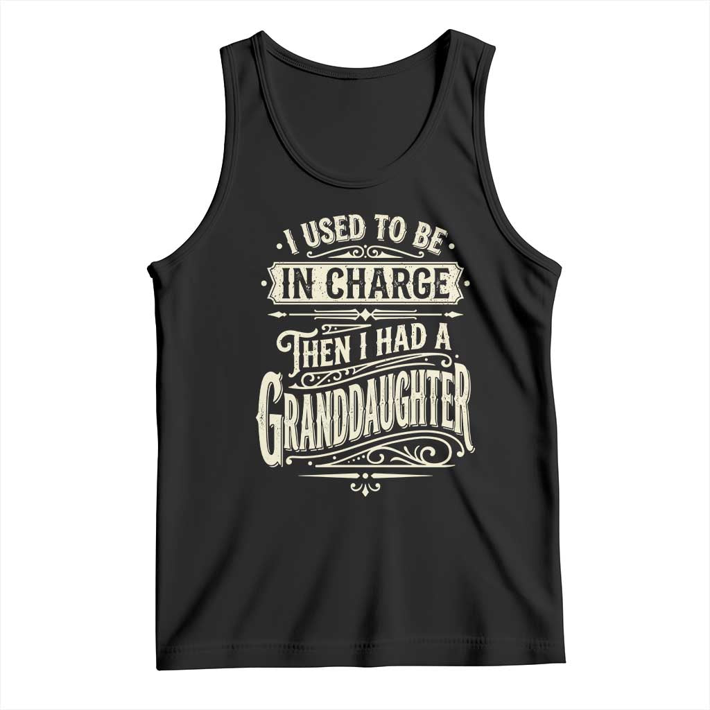 Vintage Style Western Funny Grandpas Girls Tank Top I Used To Be In Charge Then I Had A Granddaughter Retro Look