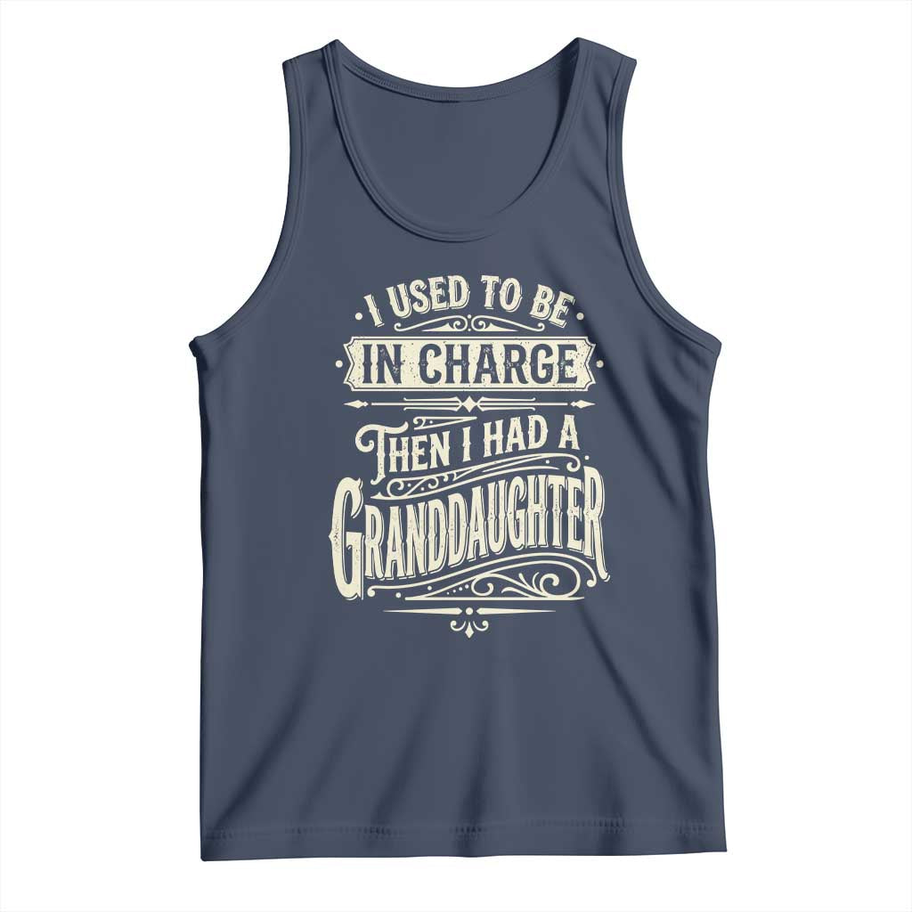 Vintage Style Western Funny Grandpas Girls Tank Top I Used To Be In Charge Then I Had A Granddaughter Retro Look