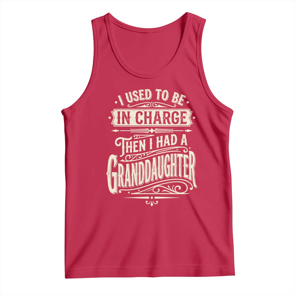 Vintage Style Western Funny Grandpas Girls Tank Top I Used To Be In Charge Then I Had A Granddaughter Retro Look