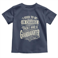 Vintage Style Western Funny Grandpas Girls Toddler T Shirt I Used To Be In Charge Then I Had A Granddaughter Retro Look