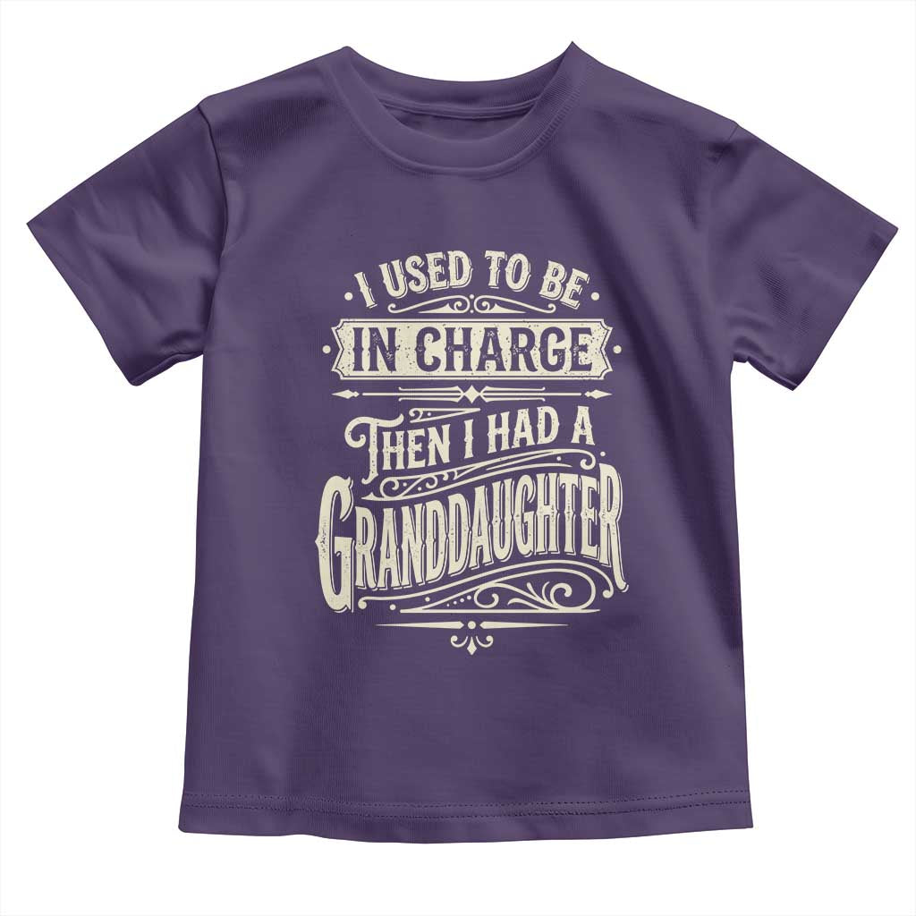 Vintage Style Western Funny Grandpas Girls Toddler T Shirt I Used To Be In Charge Then I Had A Granddaughter Retro Look