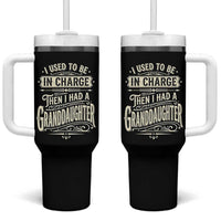 Vintage Style Western Funny Grandpas Girls Tumbler With Handle I Used To Be In Charge Then I Had A Granddaughter Retro Look