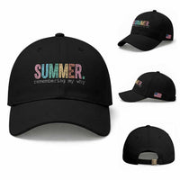 Summer Remembering My Why Baseball Cap Funny Distressed Retro End of School Year Teacher Typography