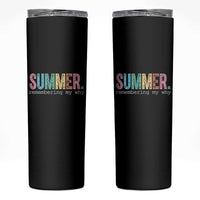 Summer Remembering My Why Skinny Tumbler Funny Distressed Retro End of School Year Teacher Typography