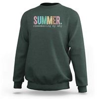 Summer Remembering My Why Sweatshirt Funny Distressed Retro End of School Year Teacher Typography