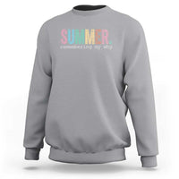 Summer Remembering My Why Sweatshirt Funny Distressed Retro End of School Year Teacher Typography