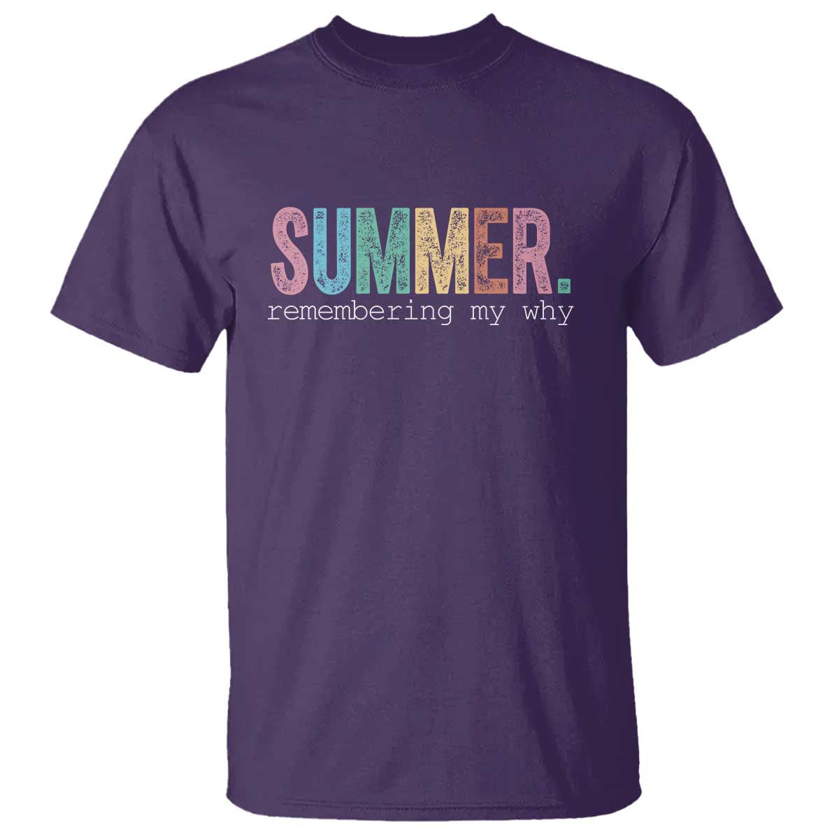 Summer Remembering My Why T Shirt Funny Distressed Retro End of School Year Teacher Typography