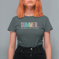 Summer Remembering My Why T Shirt For Women Funny Distressed Retro End of School Year Teacher Typography