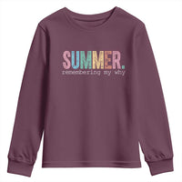 Summer Remembering My Why Youth Sweatshirt Funny Distressed Retro End of School Year Teacher Typography