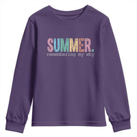 Summer Remembering My Why Youth Sweatshirt Funny Distressed Retro End of School Year Teacher Typography