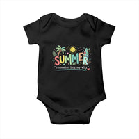 Summer Remembering My Why Baby Onesie Cute Tropical Beach Palm Tree Surfboard Teacher Graphic