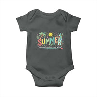 Summer Remembering My Why Baby Onesie Cute Tropical Beach Palm Tree Surfboard Teacher Graphic