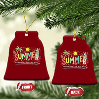 Summer Remembering My Why Ceramic Ornament Cute Tropical Beach Palm Tree Surfboard Teacher Graphic