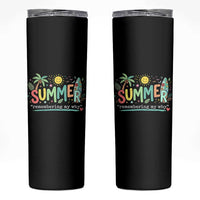 Summer Remembering My Why Skinny Tumbler Cute Tropical Beach Palm Tree Surfboard Teacher Graphic