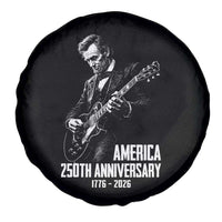 America 250th Anniversary Abraham Lincoln Rock Star Spare Tire Cover Funny Electric Guitar Player 1776 to 2026 Semiquincentennial