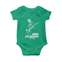 America 250th Anniversary Abraham Lincoln Rock Star Baby Onesie Funny Electric Guitar Player 1776 to 2026 Semiquincentennial