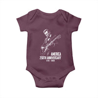 America 250th Anniversary Abraham Lincoln Rock Star Baby Onesie Funny Electric Guitar Player 1776 to 2026 Semiquincentennial