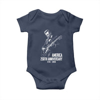 America 250th Anniversary Abraham Lincoln Rock Star Baby Onesie Funny Electric Guitar Player 1776 to 2026 Semiquincentennial