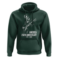 America 250th Anniversary Abraham Lincoln Rock Star Hoodie Funny Electric Guitar Player 1776 to 2026 Semiquincentennial