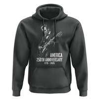 America 250th Anniversary Abraham Lincoln Rock Star Hoodie Funny Electric Guitar Player 1776 to 2026 Semiquincentennial