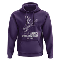 America 250th Anniversary Abraham Lincoln Rock Star Hoodie Funny Electric Guitar Player 1776 to 2026 Semiquincentennial