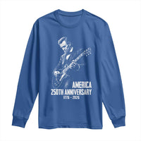 America 250th Anniversary Abraham Lincoln Rock Star Long Sleeve Shirt Funny Electric Guitar Player 1776 to 2026 Semiquincentennial