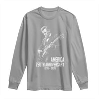 America 250th Anniversary Abraham Lincoln Rock Star Long Sleeve Shirt Funny Electric Guitar Player 1776 to 2026 Semiquincentennial