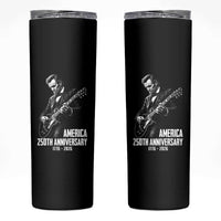 America 250th Anniversary Abraham Lincoln Rock Star Skinny Tumbler Funny Electric Guitar Player 1776 to 2026 Semiquincentennial