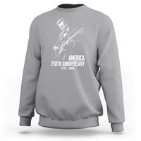 America 250th Anniversary Abraham Lincoln Rock Star Sweatshirt Funny Electric Guitar Player 1776 to 2026 Semiquincentennial