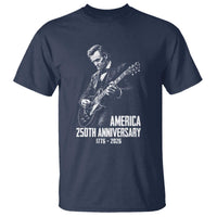 America 250th Anniversary Abraham Lincoln Rock Star T Shirt Funny Electric Guitar Player 1776 to 2026 Semiquincentennial