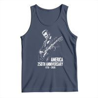 America 250th Anniversary Abraham Lincoln Rock Star Tank Top Funny Electric Guitar Player 1776 to 2026 Semiquincentennial