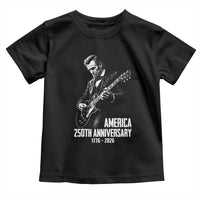 America 250th Anniversary Abraham Lincoln Rock Star Toddler T Shirt Funny Electric Guitar Player 1776 to 2026 Semiquincentennial