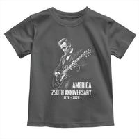 America 250th Anniversary Abraham Lincoln Rock Star Toddler T Shirt Funny Electric Guitar Player 1776 to 2026 Semiquincentennial