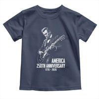 America 250th Anniversary Abraham Lincoln Rock Star Toddler T Shirt Funny Electric Guitar Player 1776 to 2026 Semiquincentennial
