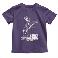 America 250th Anniversary Abraham Lincoln Rock Star Toddler T Shirt Funny Electric Guitar Player 1776 to 2026 Semiquincentennial