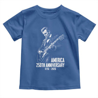 America 250th Anniversary Abraham Lincoln Rock Star Toddler T Shirt Funny Electric Guitar Player 1776 to 2026 Semiquincentennial