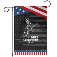 America 250th Anniversary Abraham Lincoln Rock Star Patriotic Garden Flag Funny Electric Guitar Player 1776 to 2026 Semiquincentennial