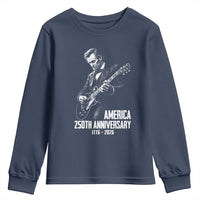 America 250th Anniversary Abraham Lincoln Rock Star Youth Sweatshirt Funny Electric Guitar Player 1776 to 2026 Semiquincentennial