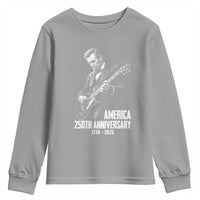 America 250th Anniversary Abraham Lincoln Rock Star Youth Sweatshirt Funny Electric Guitar Player 1776 to 2026 Semiquincentennial