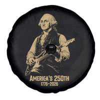 America's 250th George Washington Rock Star Spare Tire Cover Funny Electric Guitar Player Vintage 1776 to 2026 Semiquincentennial