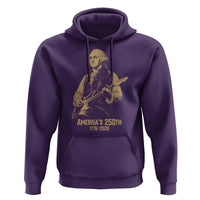 America's 250th George Washington Rock Star Hoodie Funny Electric Guitar Player Vintage 1776 to 2026 Semiquincentennial