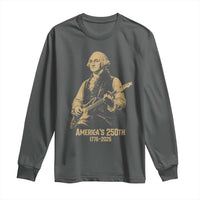 America's 250th George Washington Rock Star Long Sleeve Shirt Funny Electric Guitar Player Vintage 1776 to 2026 Semiquincentennial